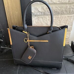 Steve Madden Structured Satchel with Gold Hardware